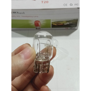 Bóng đèn ô tô chân cắm T20, bóng đèn sợi đốt 2 tóc 12v 21/5W ánh sáng trắng.(Giá 1 bóng)