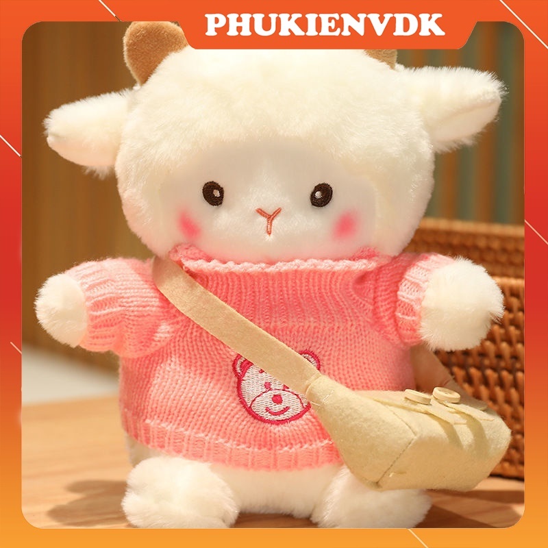 Gấu Nhồi Bông Cừu Lạc Đà Alpaca Trắng Mềm Mại Kèm Túi Quà Tặng Đáng Yêu Xinh Xắn | BigBuy360 - bigbuy360.vn