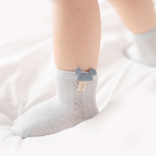 Tất Lưới In Hình Mickey Màu Pastel Hàn Quốc Siêu Xinh (Lẻ 1 Đôi)