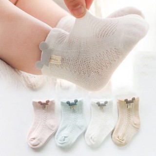 Tất Lưới In Hình Mickey Màu Pastel Hàn Quốc Siêu Xinh (Lẻ 1 Đôi)