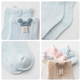 Tất Lưới In Hình Mickey Màu Pastel Hàn Quốc Siêu Xinh (Lẻ 1 Đôi)