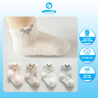 Tất Lưới In Hình Mickey Màu Pastel Hàn Quốc Siêu Xinh (Lẻ 1 Đôi)