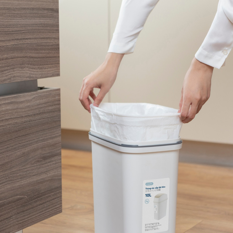 Thùng rác nắp lật INOCHI dung tích 5L, 10L, 15L siêu xinh, tiện dụng (tiêu chuẩn Nhật Bản)