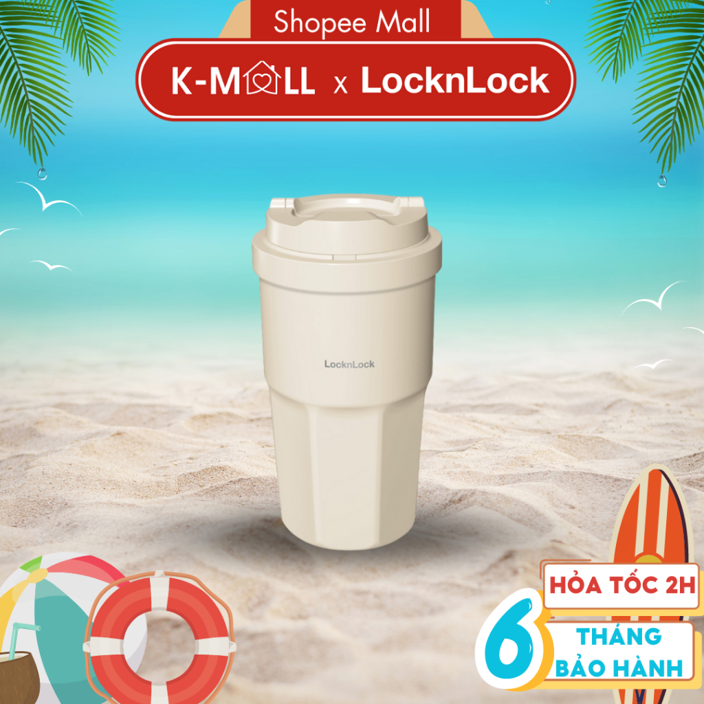 Ly giữ nhiệt LocknLock Vacuum Coffee Tumbler 460ml LHC3329 màu Begie , thép không gỉ 316L , sơn tĩnh điện  - K-MALL