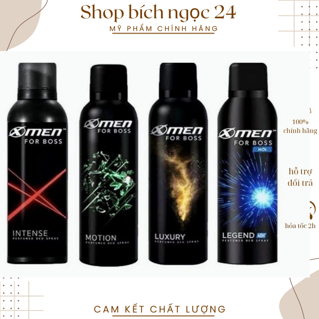 Xịt Khử Mùi XMen For Boss Hương Nước Hoa 150ml