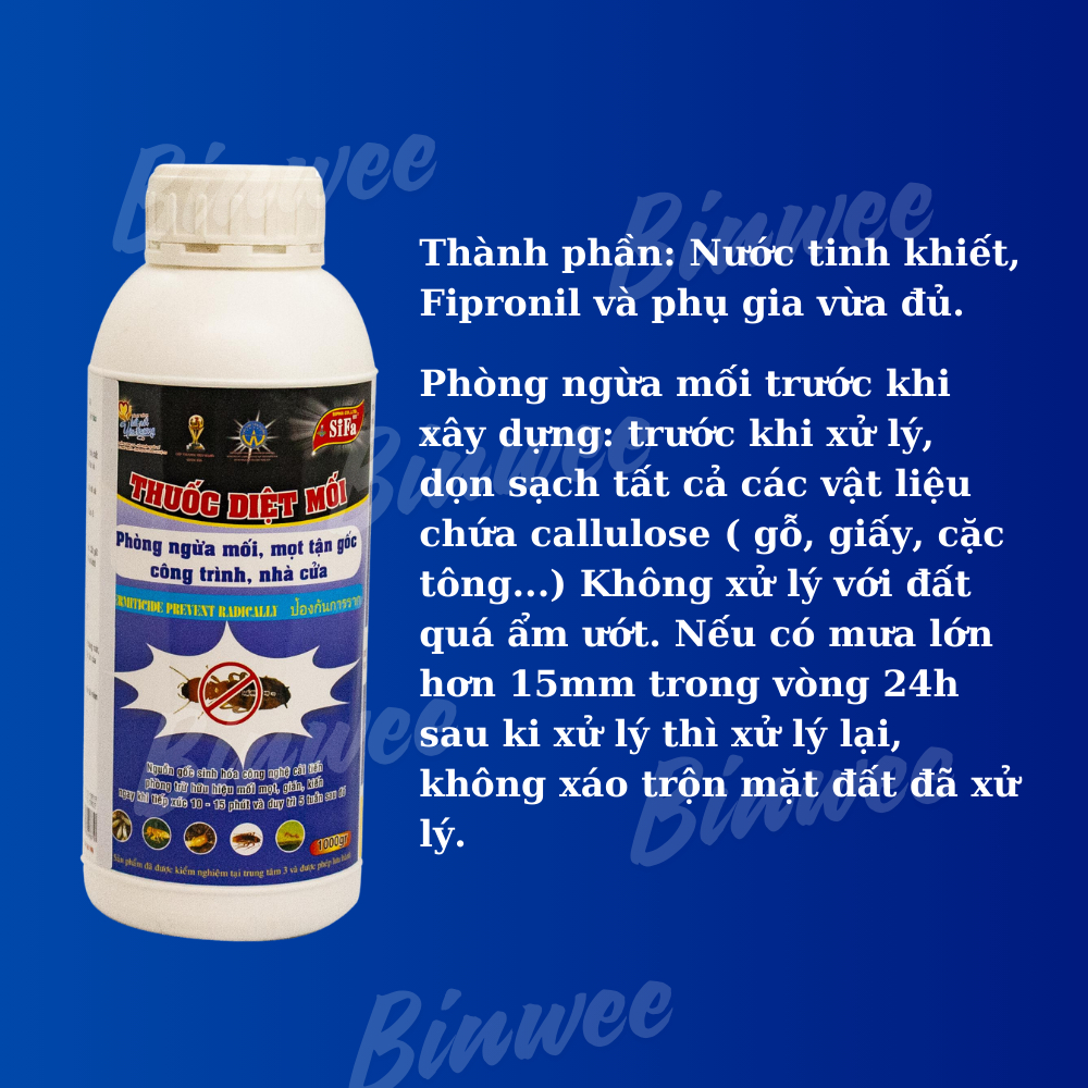 Diệt mối SIFA 1kg diệt mối công trình an toàn tiện dụng, diệt mọt gỗ tủ bếp, sàn gỗ, khung cửa, cây trồng