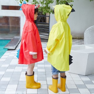 Áo Mưa Trẻ Em Khủng Long Có Mũ Kính Trong Suốt – Vải EVA Chống Thấm, Dễ Gấp Gọn, Cho Bé Trai Bé Gái
