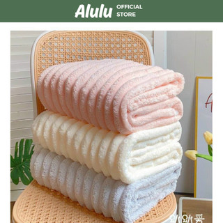 Khăn Tắm Sóng Nước Chất Lông Cừu Siêu Thấm Hút, Dày Dặn Mềm Mại Hàng Nội Địa Trung 70x140cm Alulu.store