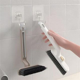 Bàn Chải Cọ Khe Hở Đa Năng 2 in 1 Kèm Nhíp Gắp Tóc Rụng Chổi Vệ Sinh Đầu Xoay 360 Độ Cây chà sàn