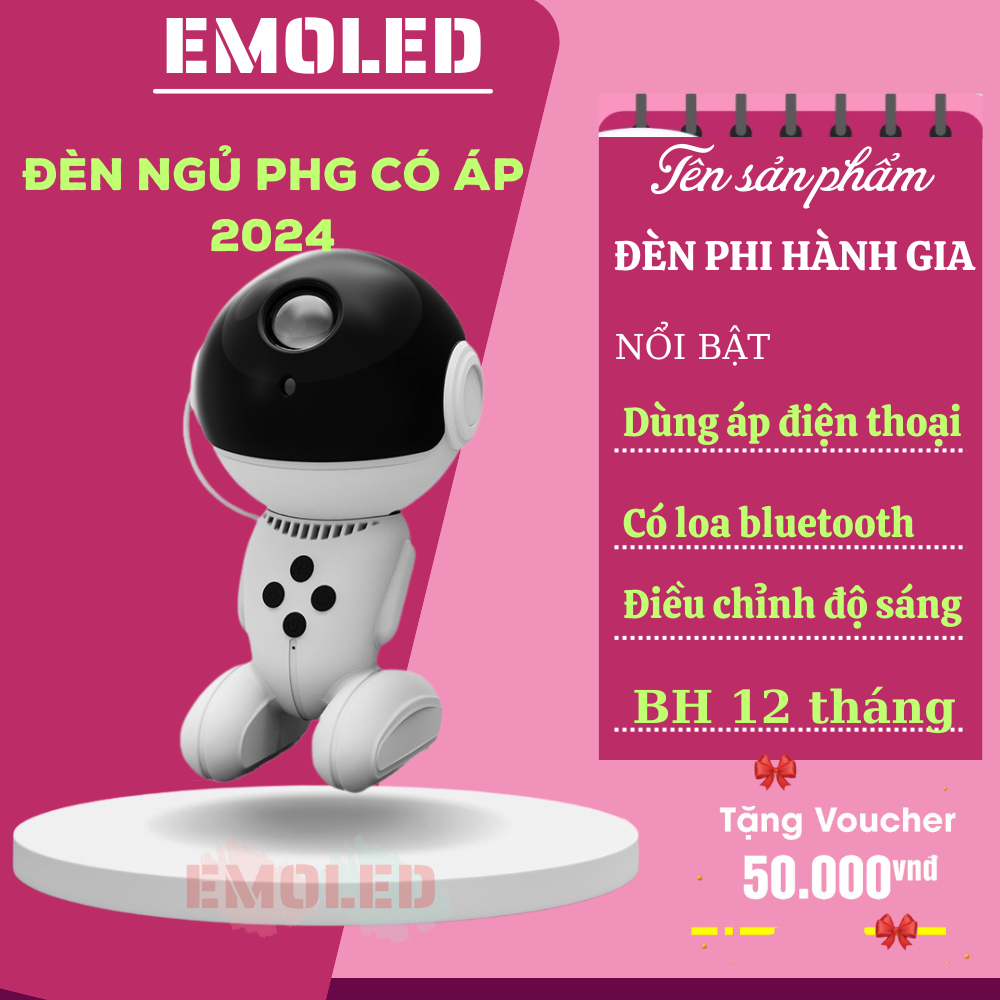 Đèn phi hành gia Emoled version 2024 có chỉnh app , có loa bluetooth ...