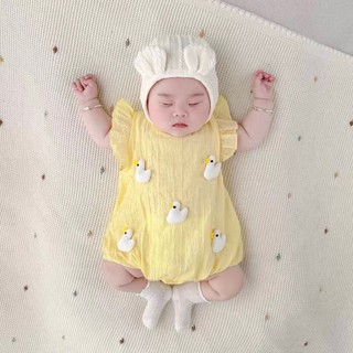 [HÀNG THIẾT KẾ] Bộ body cho bé gái siêu đáng yêu - Bodysuit body chip cho bé sơ sinh đính thỏ, vịt, trái tim xinh xắn