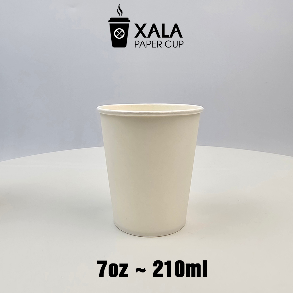 Cốc Giấy 7oz (210ml) Màu Trắng [ Thùng 1000-2000 Cái ] Dùng 1 Lần Nhập Khẩu Nhật Bản