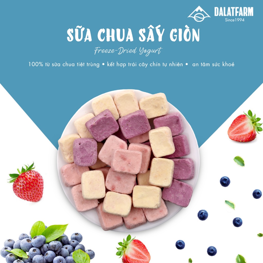 Ảnh Sữa Chua Sấy Giòn DalatFarm - Hộp 100g 1