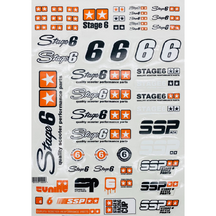 [ Nguyên 1 tờ ] Tem Stage 6. Tem UV cao cấp, nền decal trong suốt, dán được mọi nền màu. Stage6 Chống nước