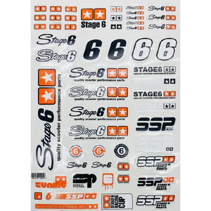 Tem Stage 6. Tem UV cao cấp, nền decal trong suốt, dán được mọi nền màu. Stage6 Chống nước