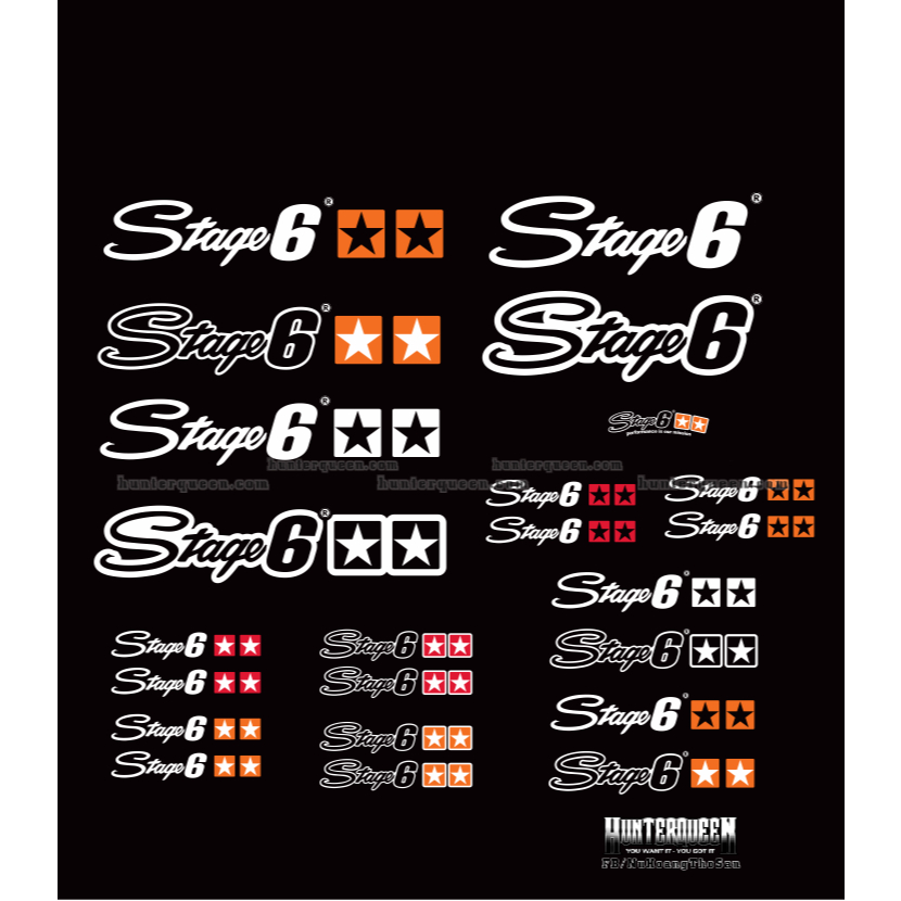 [Tem lột tách nền] Nhiều mẫu STAGE6 cực đẹp. Decal phản quang 3M chống nước. Decal STAGE 6 tách nền hoàn toàn