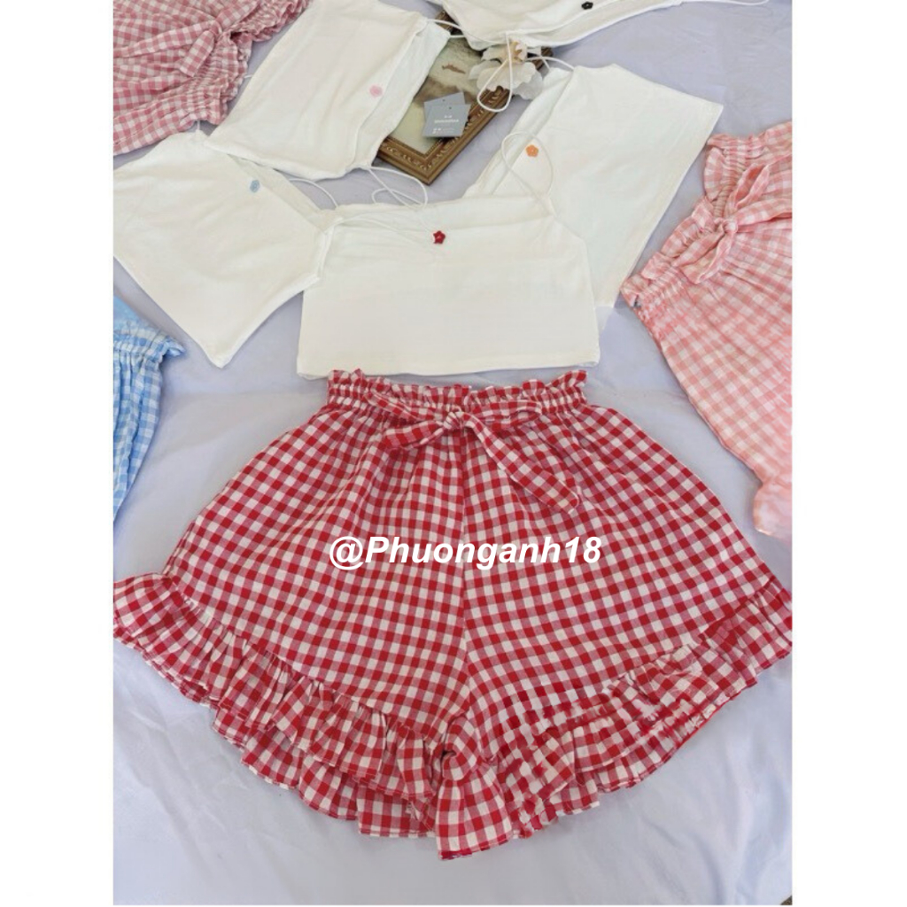 Set bộ ngủ gồm áo 2s và quần lưng chun hàng qccc