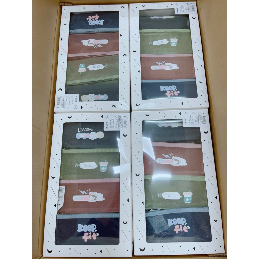 Ví lưới, túi lưới (ví đựng bút, đồ dùng cá nhân) kéo khoá zip khổ A6 (20 x 12cm)