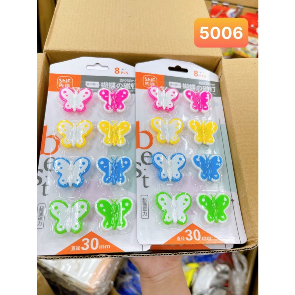 8 nam châm dính bảng nhiều màu