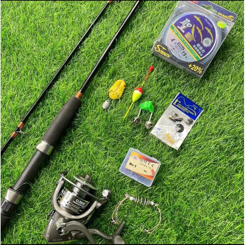 Bộ Combo Cần Câu Lure Shimano Scabard 2 Khúc Đặc Kèm Máy Đứng CL 3000 ...