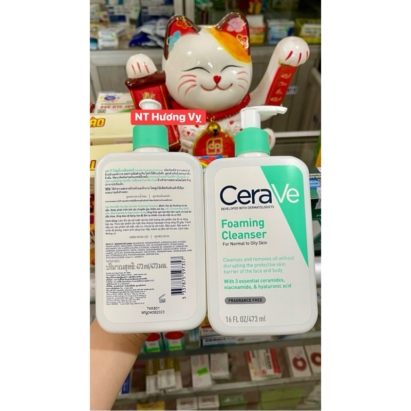 CHÍNH HÃNG | Sữa rửa mặt CeraVe Foaming dành cho da dầu mụn (473ml ...
