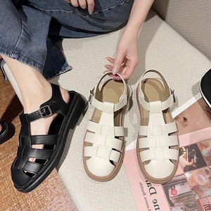Giày Sandal Rọ nữ đan 3 NAN, Quai da siêu mềm phong cách Nhật đế cao 2.5cm