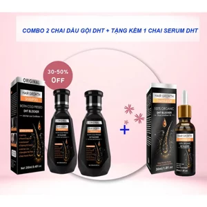 combo 2 chai dầu gội DHT tặng kèm serum
