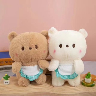 (MUA 1 TẶNG 1) Gấu Bông Nhỏ Gấu Xám Trắng Hàng Cao Cấp Mềm Mịn Size 25cm MEILI STORE