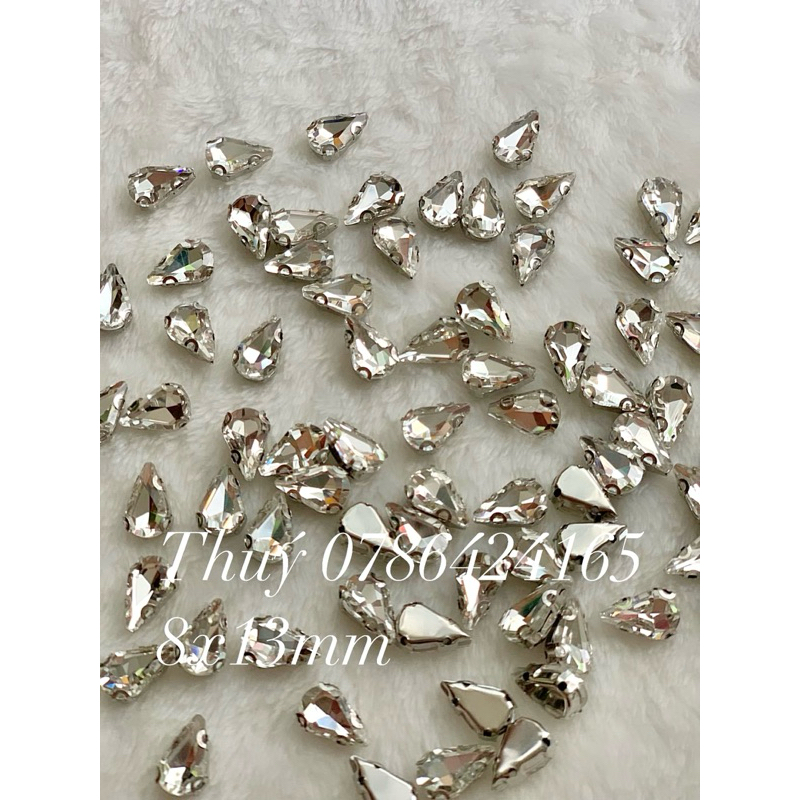 Set 50 hạt đá giọt nước pha Lê