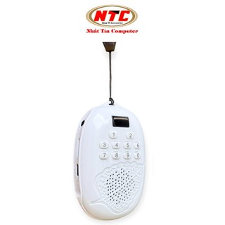 Máy nghe kinh niệm phật JSA03 có sẵn 51 bài / có khe thẻ nhớ / cổng tai nghe 3.5mm / nghe liên tục 10 giờ / dây đeo cổ