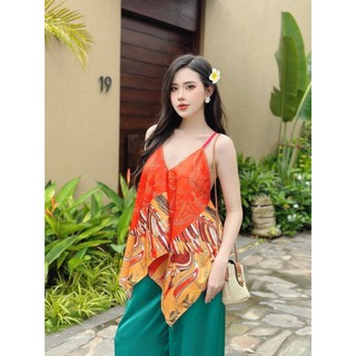 Sét lụa Hè 2 dây quần suông siêu hot (du lịch, dạo phố, biển Hè cực sang)