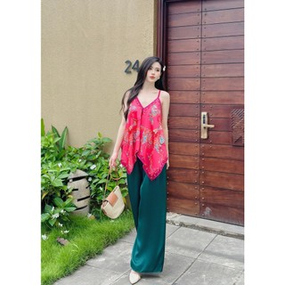 Sét lụa Hè 2 dây quần suông siêu hot (du lịch, dạo phố, biển Hè cực sang)