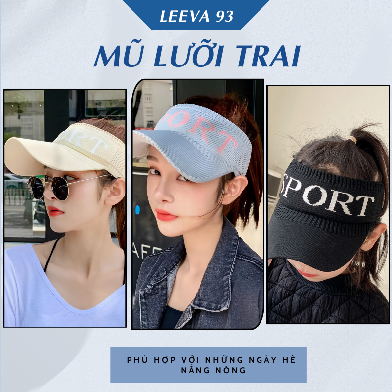 Mũ lưỡi trai Sport thể thao nam nữ hở đầu, chống nắng