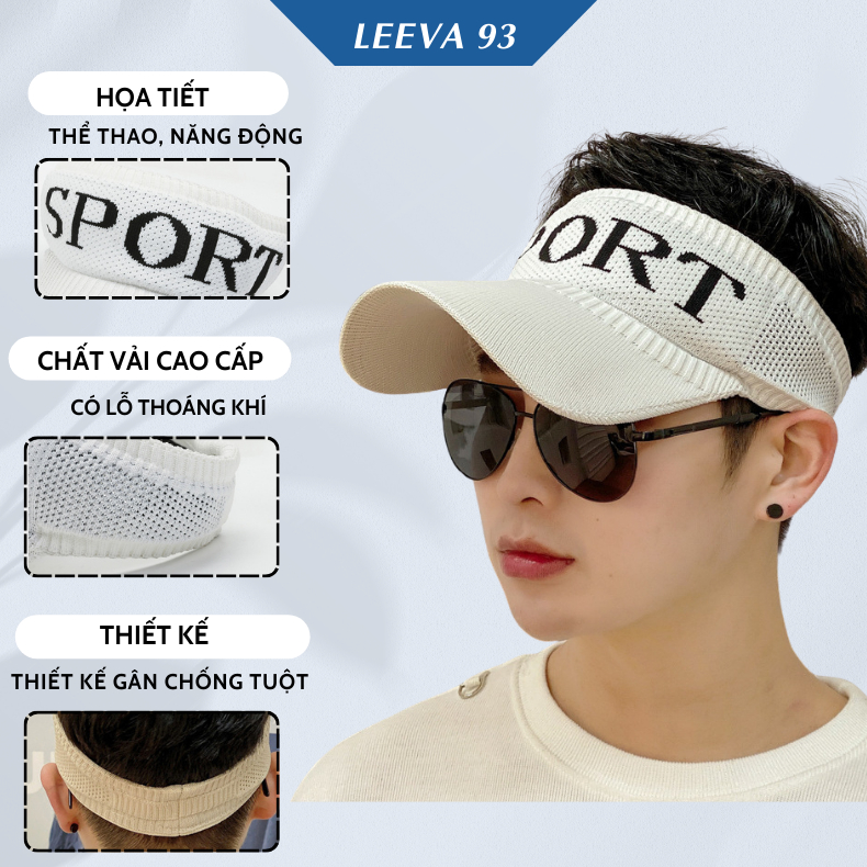 Mũ lưỡi trai Sport thể thao nam nữ hở đầu, chống nắng