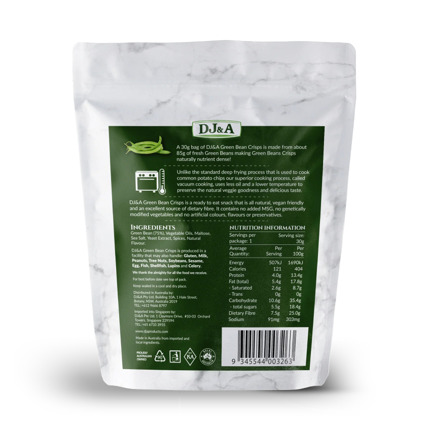 Ảnh Đậu Cove Sấy Giòn Ăn Liền DJ&A 30g Úc - Đồ ăn vặt - Thay kẹo cho trẻ em - Hữu cơ - Tốt cho sức khỏe 3