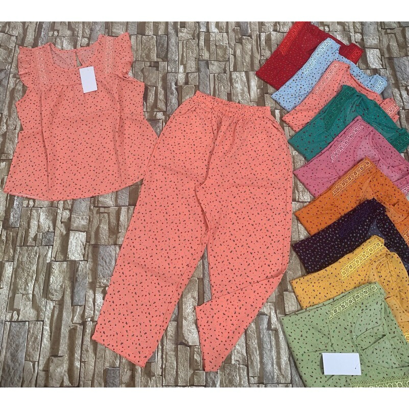 Đồ bộ nữ,đồ ngủ mặc nhà lửng 9 tấc vải lụa mango BL 186 hoạ tiết hoa nhí siêu cưng size 45-65kg.