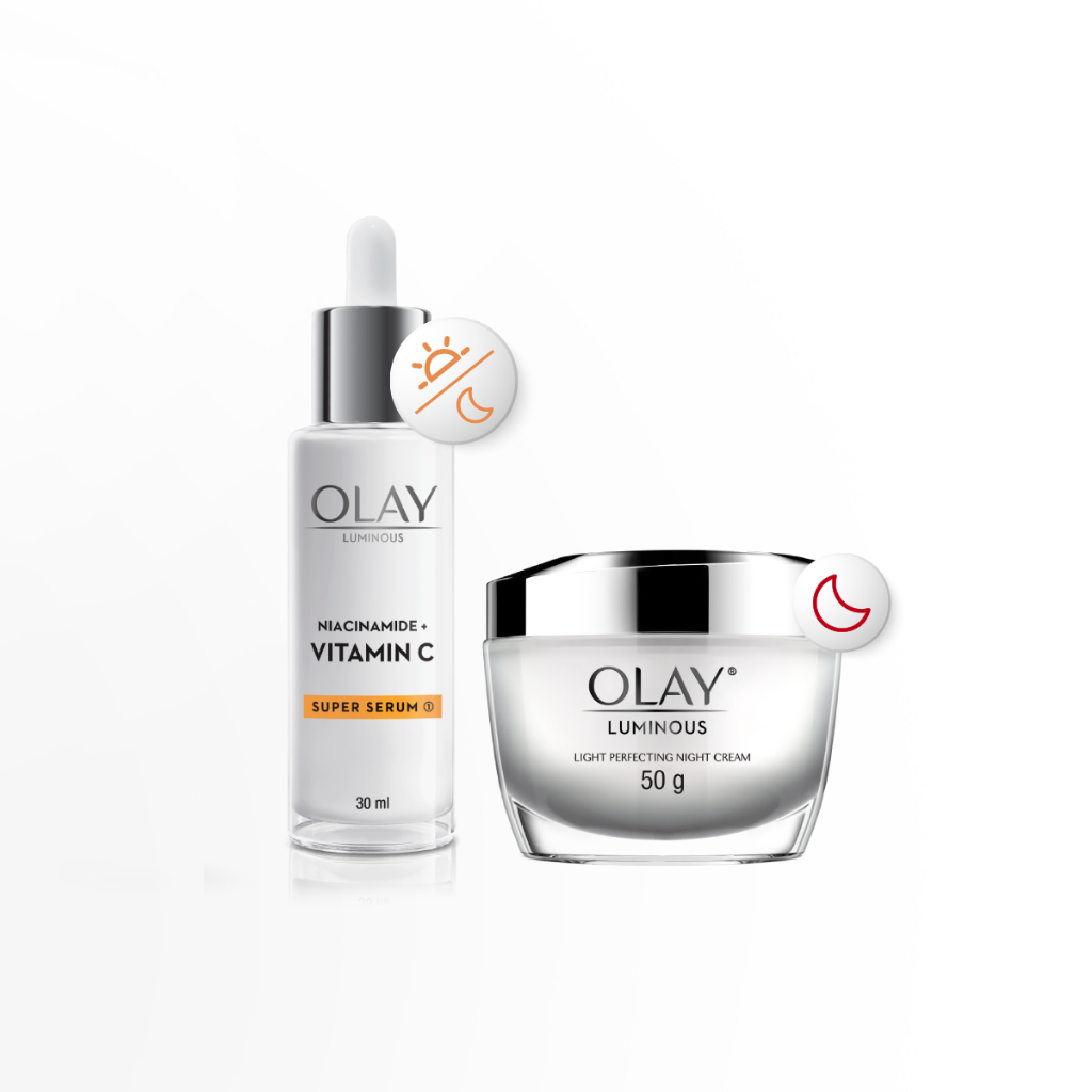 Ảnh Combo 2: Kem Dưỡng Ẩm Ban Đêm OLAY LUMINOUS + Super Serum OLAY LUMINOUS NIACINAMIDE VITAMIN C (50G + 30ML) 1