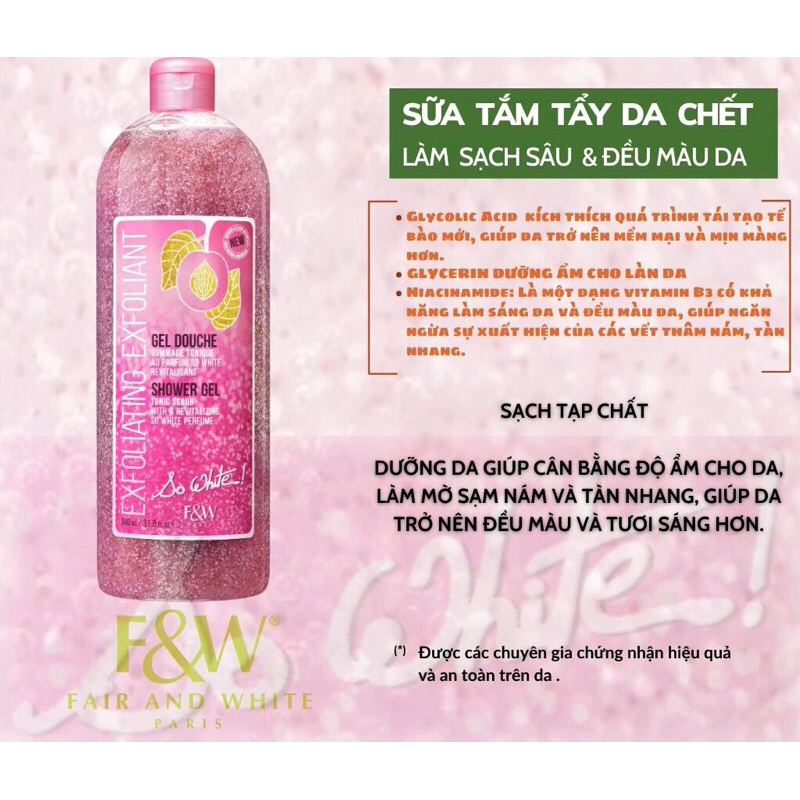 Sữa tắm tẩy da chết nhẹ nhàng của FW Pháp - Exfoliating exfoliant