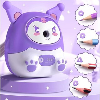 Bộ Dụng Cụ Học Tập 6 Món Kuromi/ Pokemon/ Phi Hành Gia/ Panda Bao Gồm Bút Tẩy, Hộp Gọt Bút Chì, Máy Quét Bụi, Bút Chì