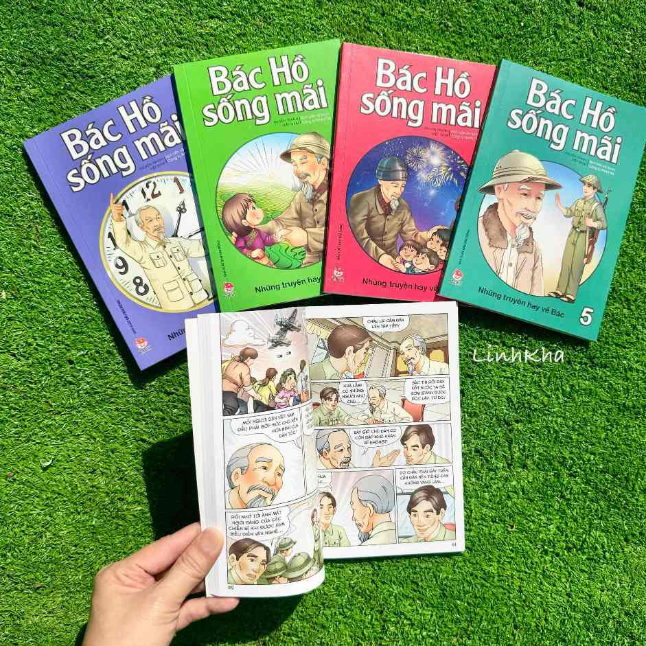 Ảnh Sách - Truyện tranh màu Bác Hồ Sống Mãi - Những chuyện hay về Bác (Lẻ Chủ Đề Và Trọn Bộ 5 cuốn) Kim Đồng 1