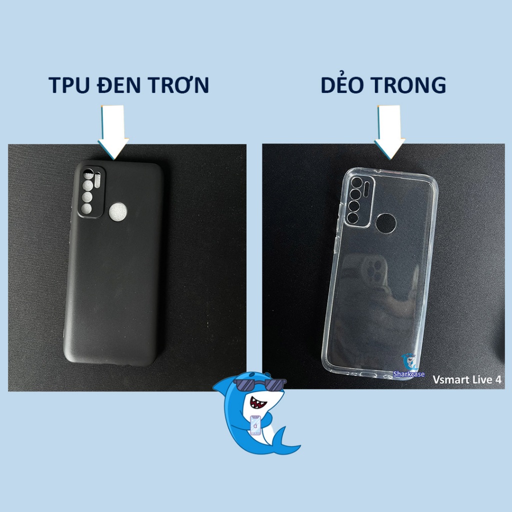 Ốp lưng Vsmart Live 4 / Live nhựa dẻo silicon bảo vệ điện thoại toàn diện chống xước va đập