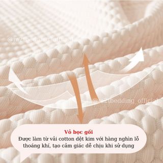 Gối cao su non trẻ em M2T BEDDING kích thước 30x50x8cm, êm ái, thoáng mát