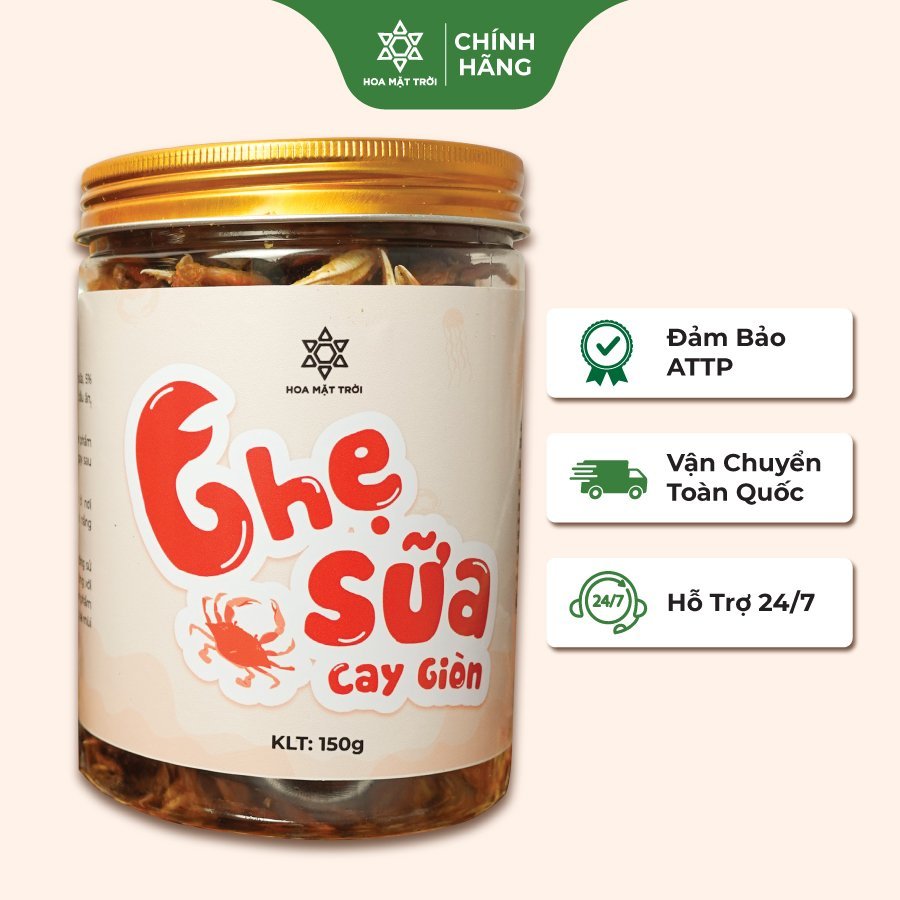 [Hũ 180gr] Ghẹ Sữa Cay Giòn Ăn Liền - Hoa Mặt Trời Farm | Shopee Việt Nam