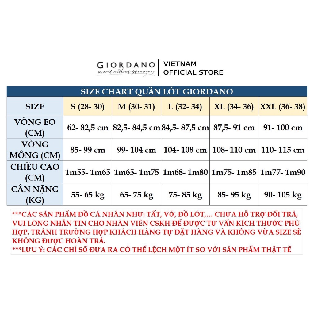 Ảnh GIORDANO Set 6 Quần Lót Nam Dạng Tam Giác Men's Briefs 01177114 2