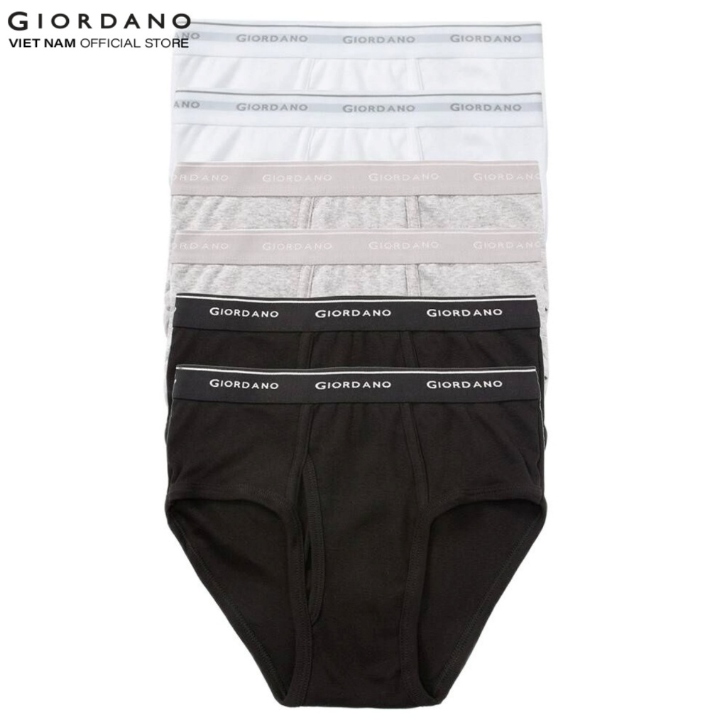 Ảnh GIORDANO Set 6 Quần Lót Nam Dạng Tam Giác Men's Briefs 01177114 1