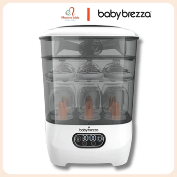 Máy tiệt trùng hơi nước sấy khô Baby Brezza Mỹ, máy tiệt trùng bình sữa cho bé - Monnie Kids
