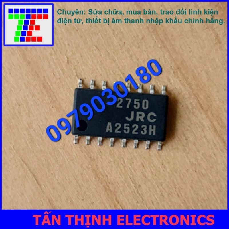 IC NJM 2750, JRC 2750 SMD 4 ngõ vào stereo Music, chọn ngõ vào nhạc cho ...