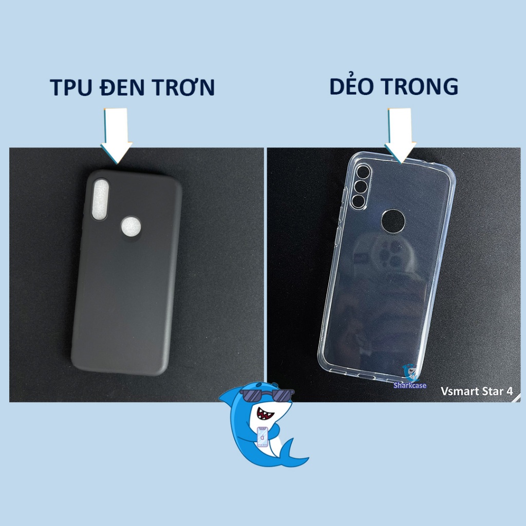 Ốp lưng Vsmart Star 3 / 4 nhựa dẻo silicon bảo vệ điện thoại toàn diện chống xước va đập