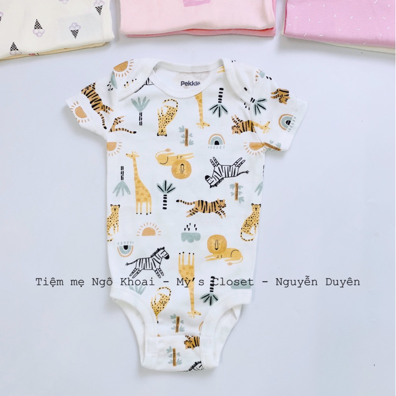 [MD37]6/9-9/12m Body suit/ áo liền thân ngắn tay PeKKLe xuất xịn