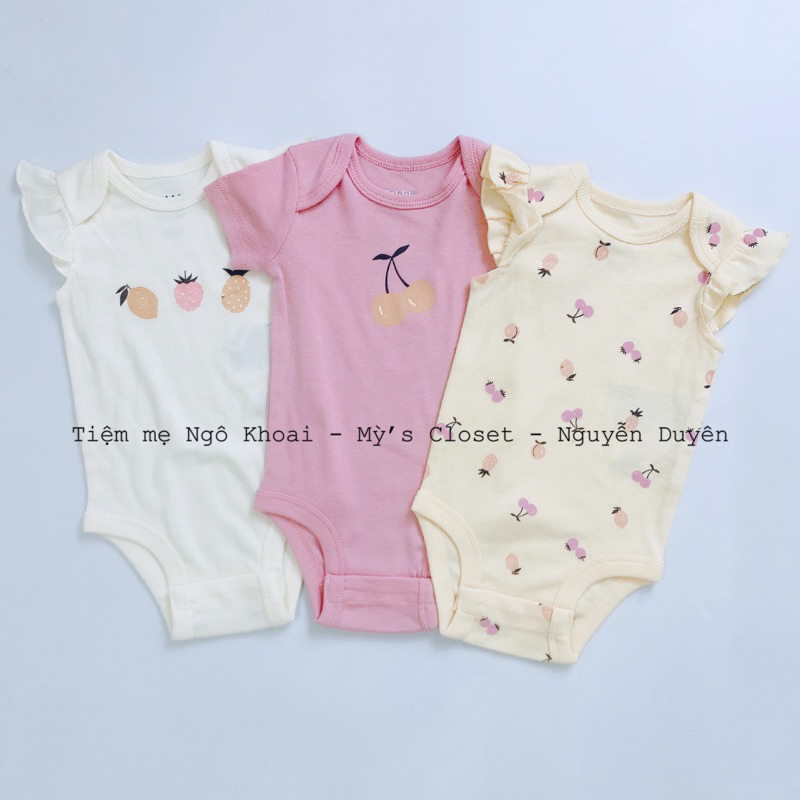 [MD37]6/9-9/12m Body suit/ áo liền thân ngắn tay PeKKLe xuất xịn